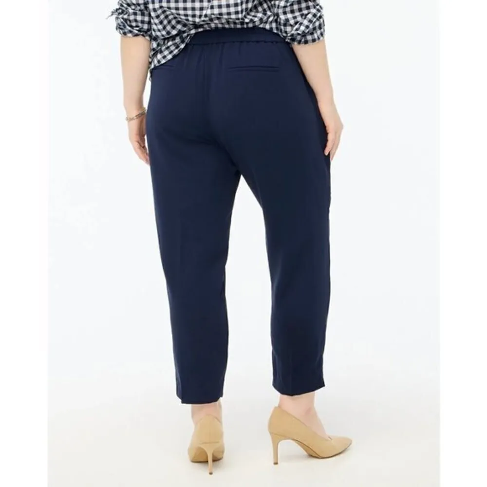 J. Crew Classic Jamie Pants with Elastic Waist Navy Blue Plus Size 22 NWT - Image 2