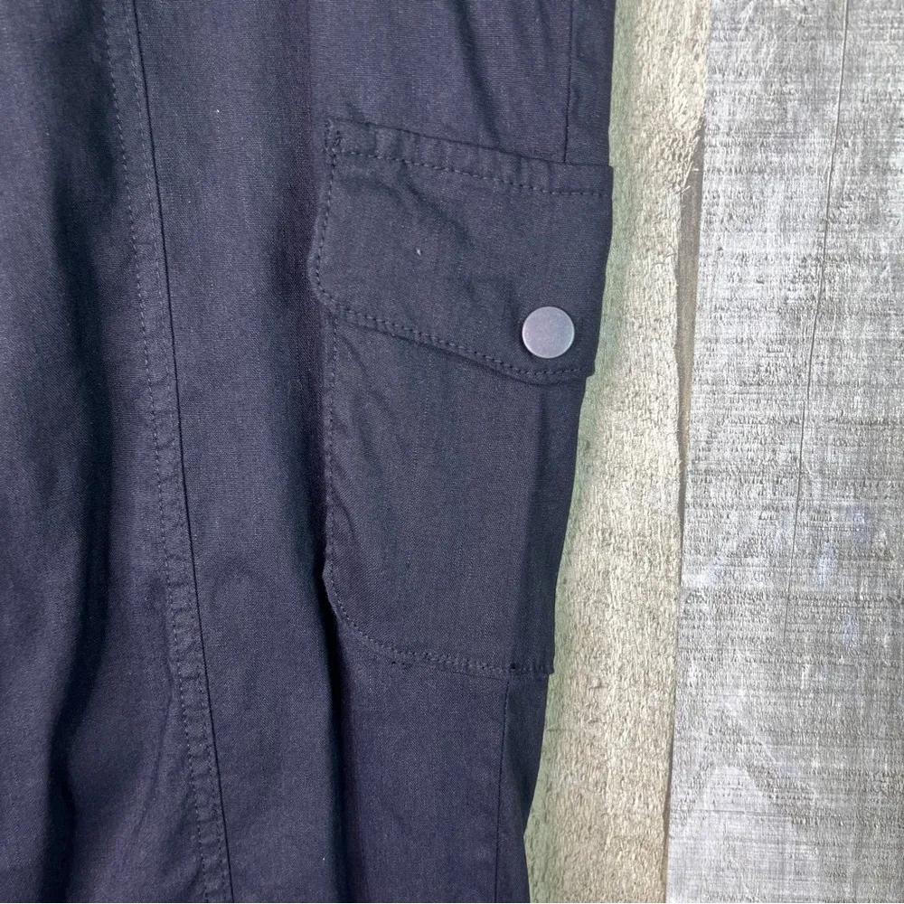 INC International Concepts Size 10 Ankle High Rise Black Cargo Pants W/T… - Image 3