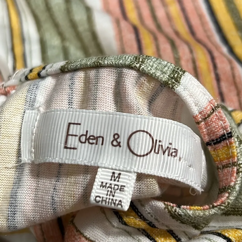 Even & Olivia women’s size medium coral safe striped pullover v-neck tank summer - Image 8