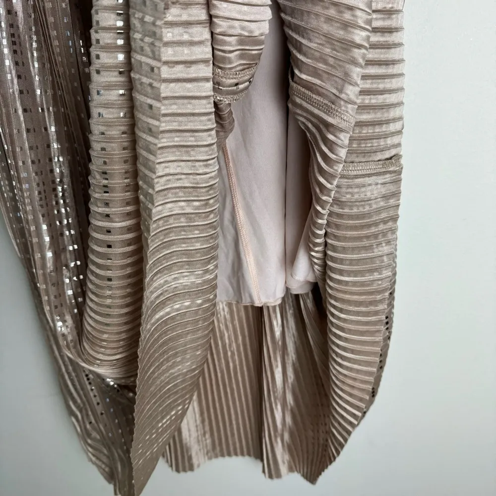 Sabina Musáyev x Anthro Cassia Shine Midi Skirt Size 4 Gold - Image 5