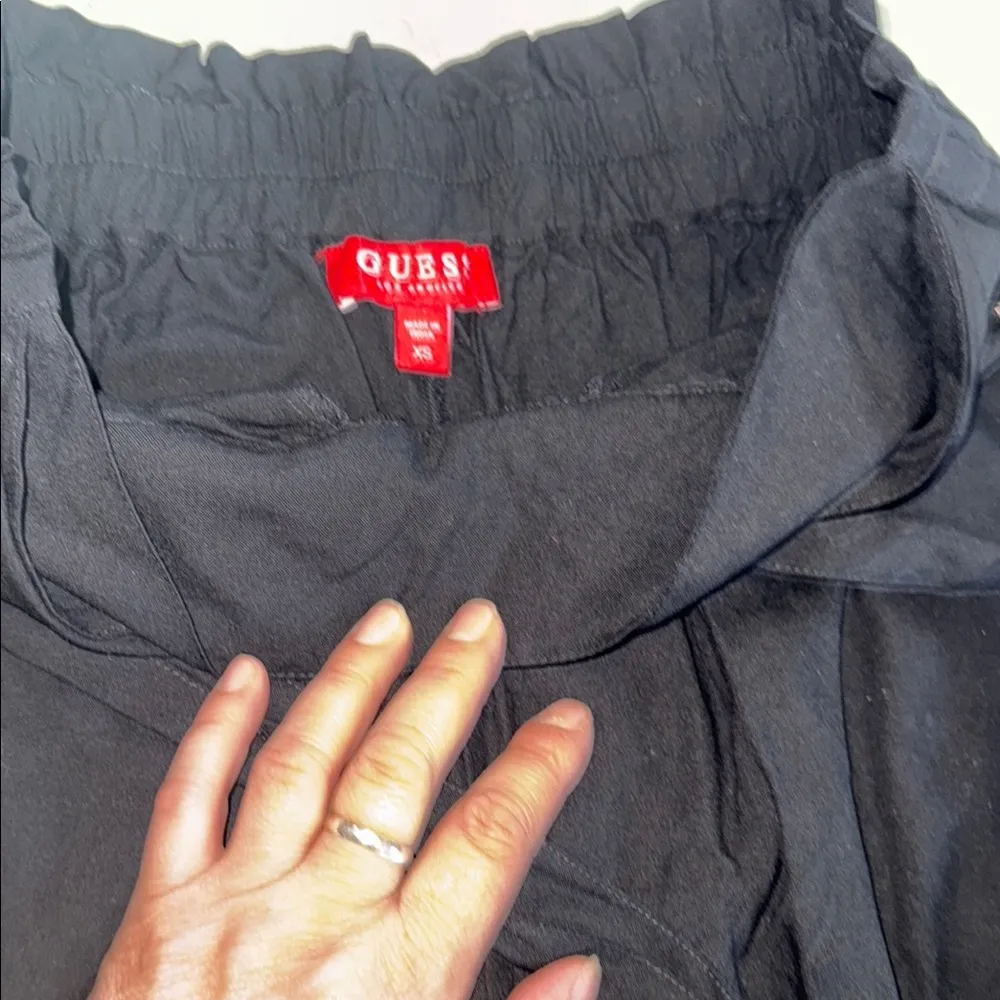 Black Wide-Leg Pants with Belt - Image 5