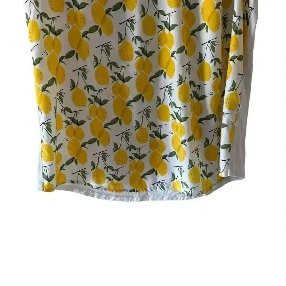 Market & Spruce Lemons Novelty Print  Dressy Tank Top SZ L - Image 2
