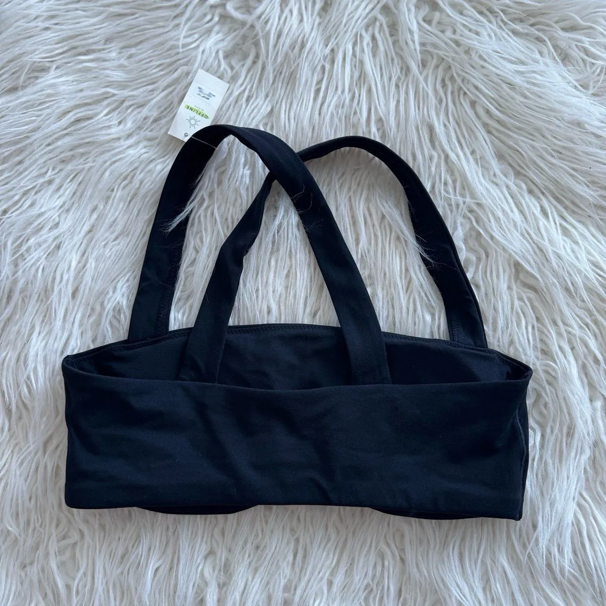 OFFLINE By Aerie Real Me Xtra Square Neck Sports Bra Black Size Medium - Image 5