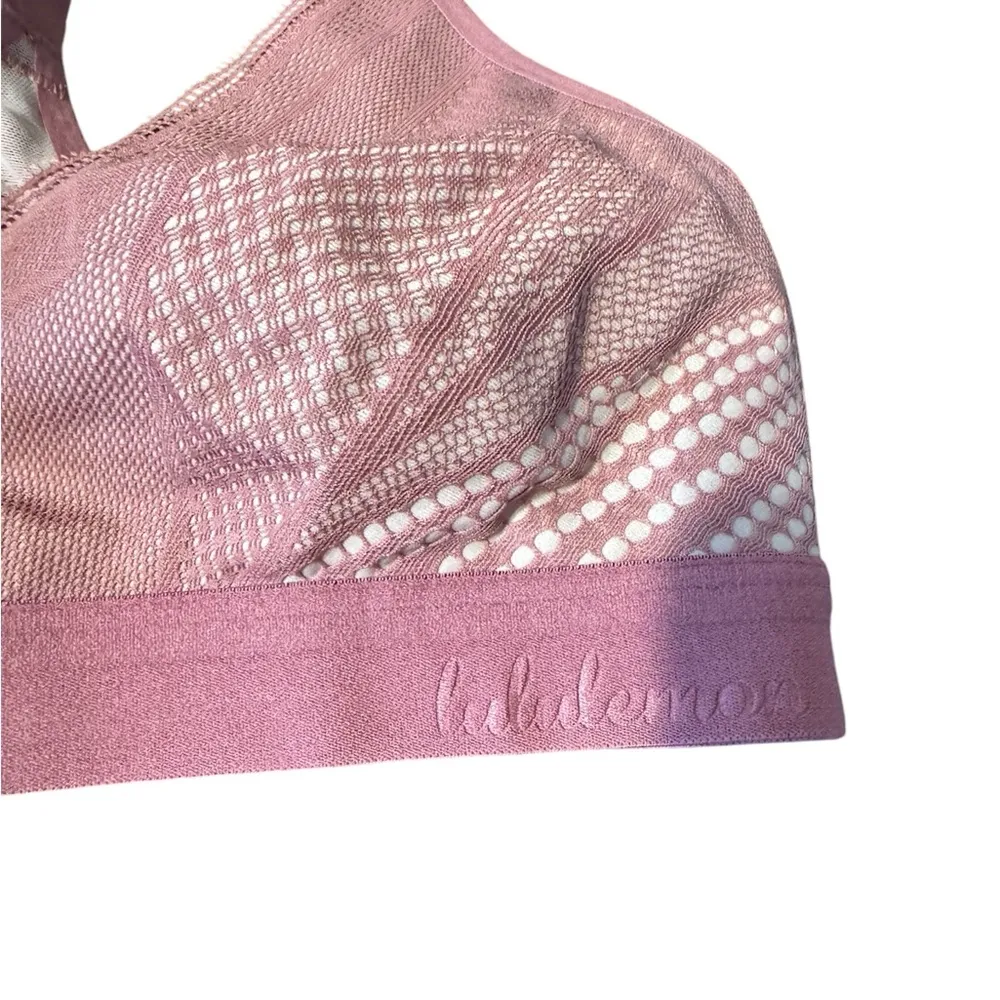 Lululemon Awake to Lace Bra Size 32D Lace Mesh Racerback Plumful Smokey Blush CP - Image 5