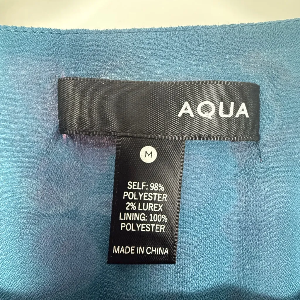 Aqua Blue Textured Fabric - Image 2