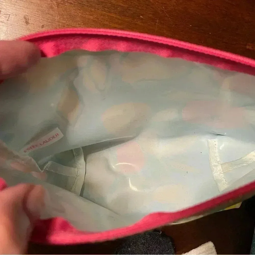 Lilly Pulitzer for Estee Lauder Makeup Pouch‎ Bag Aqua/Yellow/Orange/Pink … - Image 3