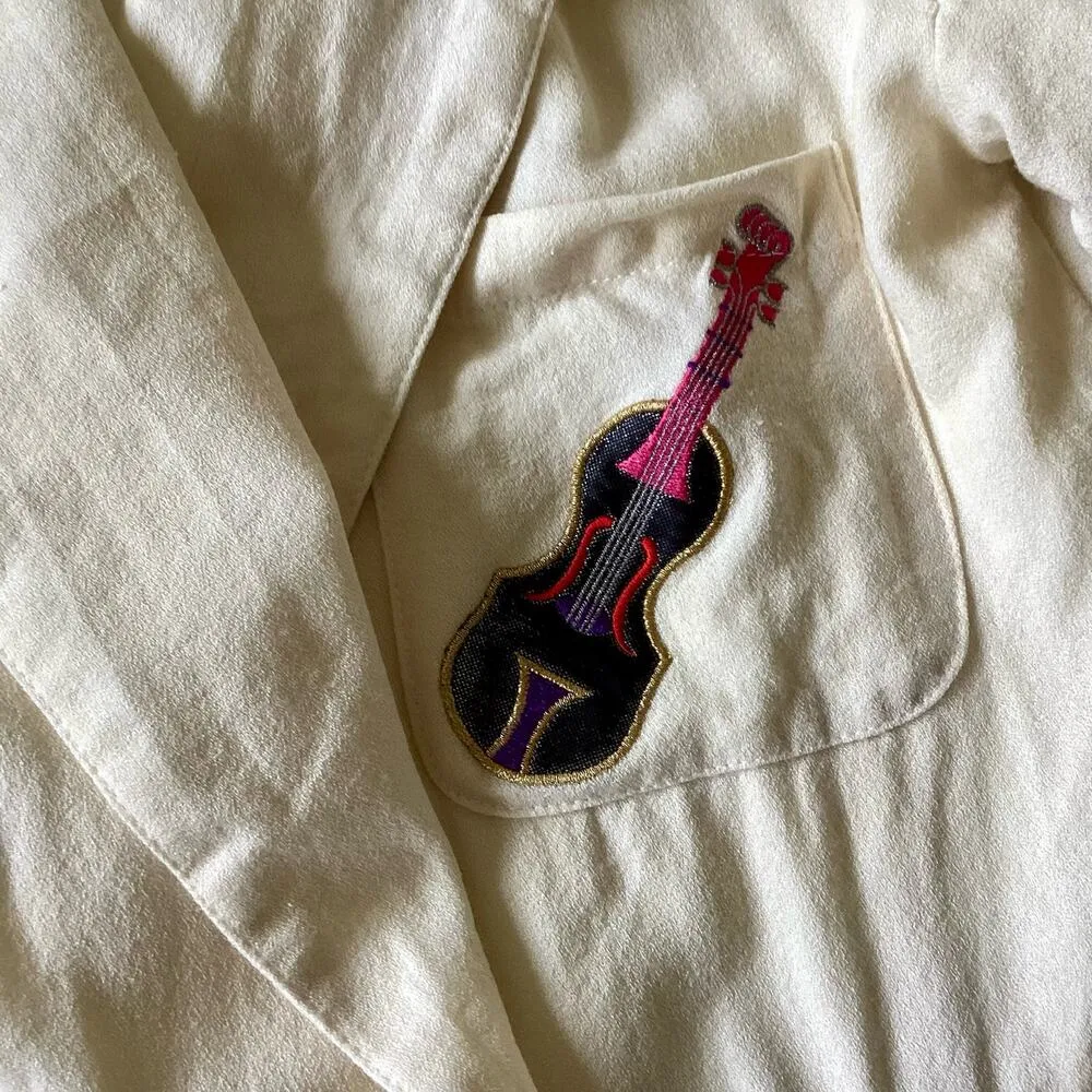 Vintage Amoretto Guitars Applique Blazer - Image 9