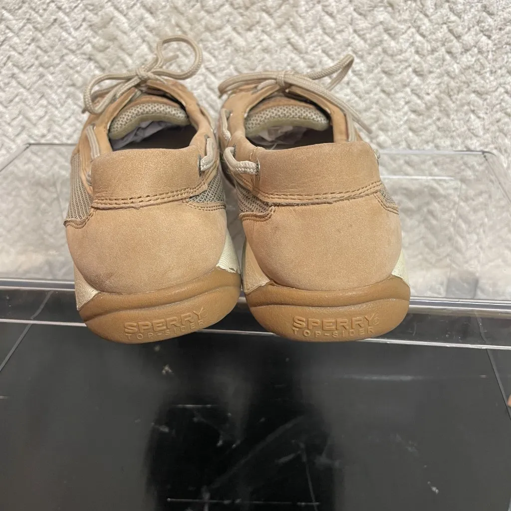 Sperry Top Sider‎ Womens Tan Boat Shoes 2-eye Loafers size 8M Nautical Preppy - Image 5