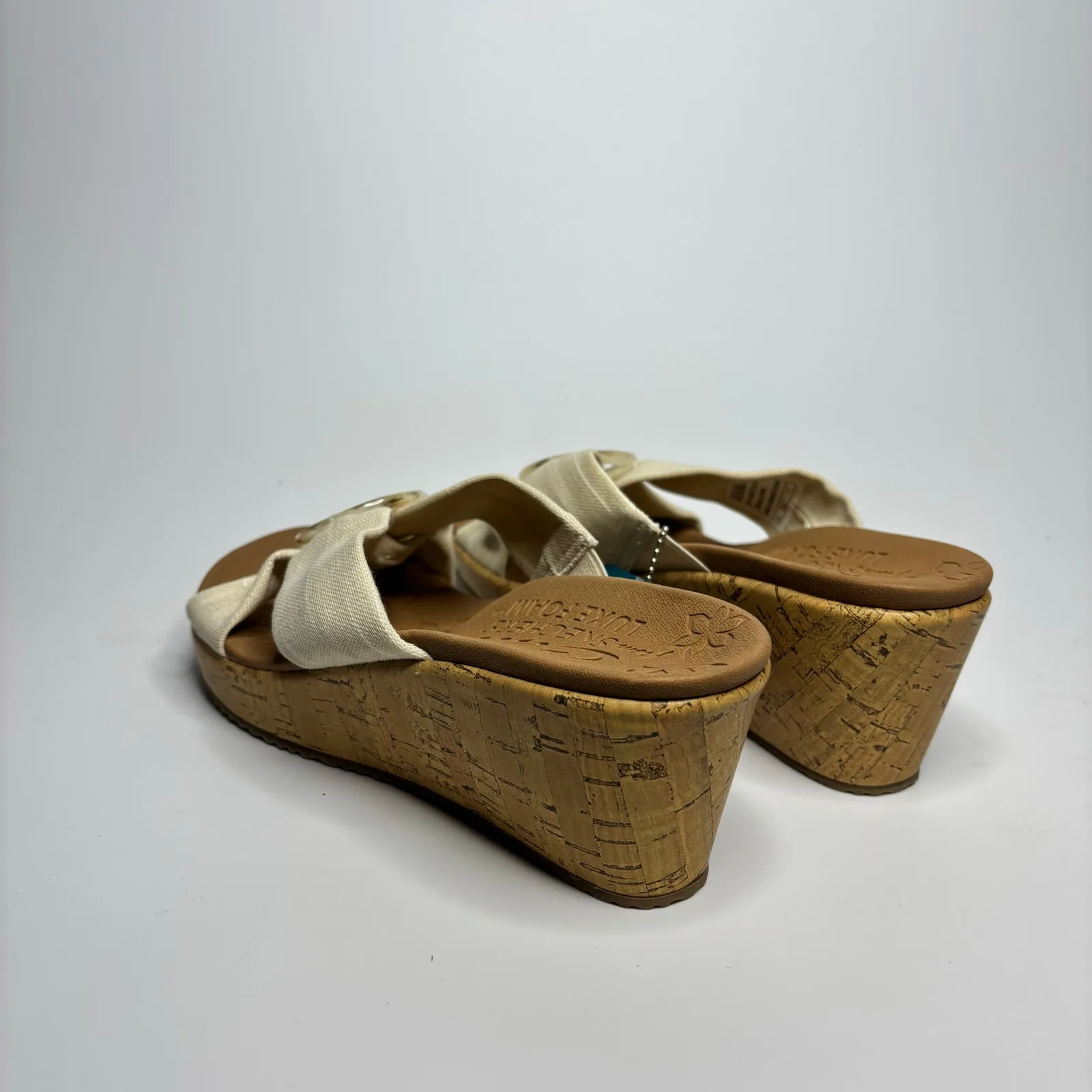 Skechers Cali Beverlee Sail Twist Wedge Heeled Sandal Natural - Image 3