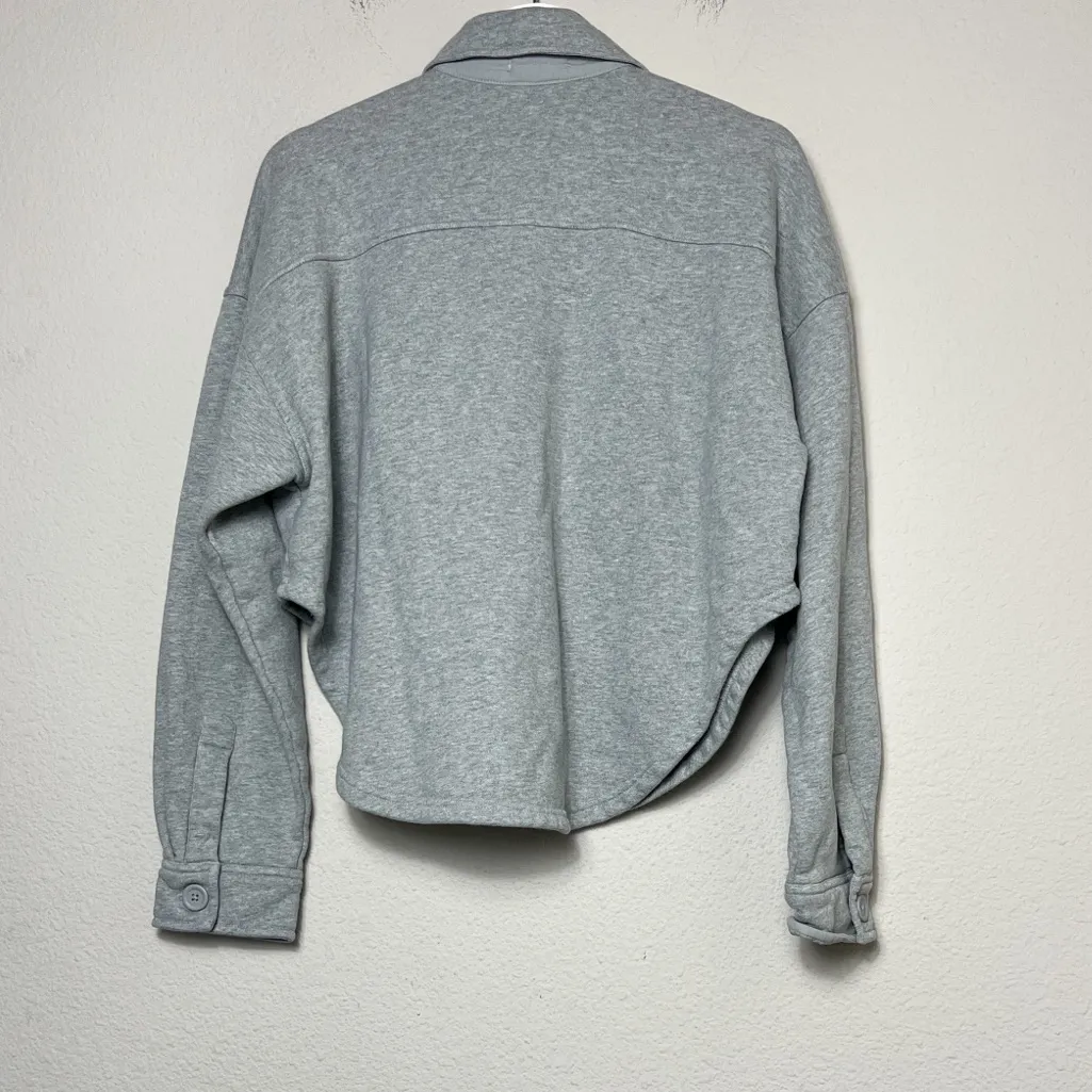 GOOD AMERICAN Fleece Cropped Shirt Jacket - Image 7