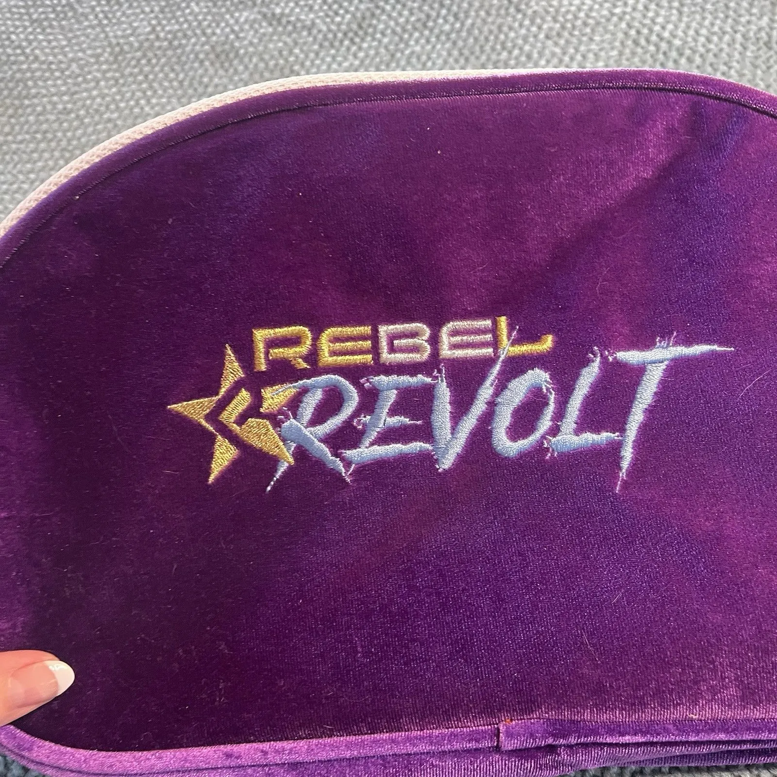 Rebel Revolt Replacement Bags for Cheer Shoes Purple Velour NEW Two Sizes - Image 13