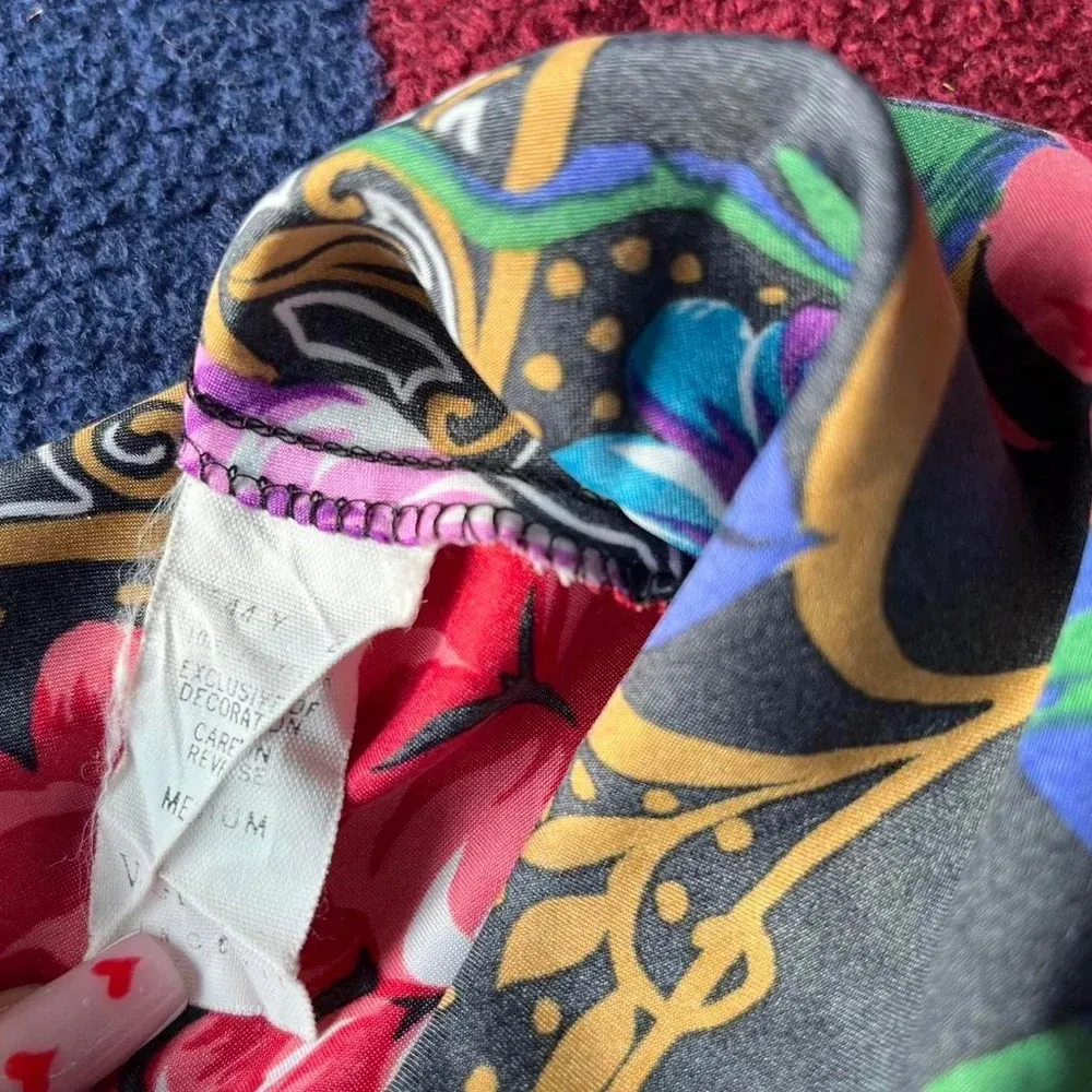 VAL MODE Lingerie colorful floral spaghetti strap mini slip dress
Women’s M Purple Size M - Image 3