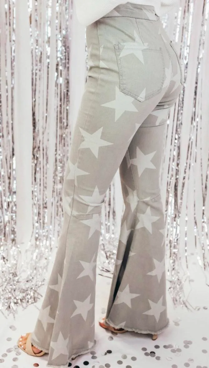 Boutique Star Flare Jeans Gray Size L - Image 2