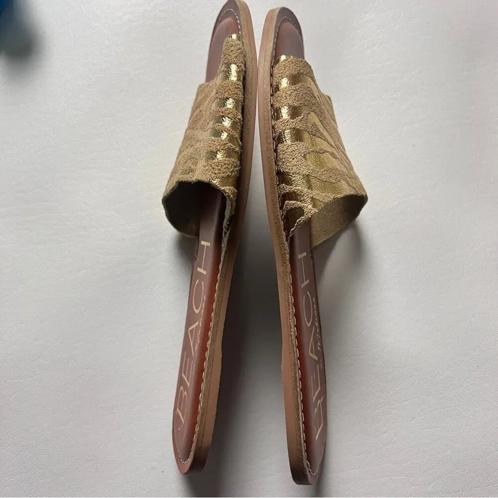 Beach By Matisse Womens Golden Cabana Sandals Sz 7 Gold - Image 3
