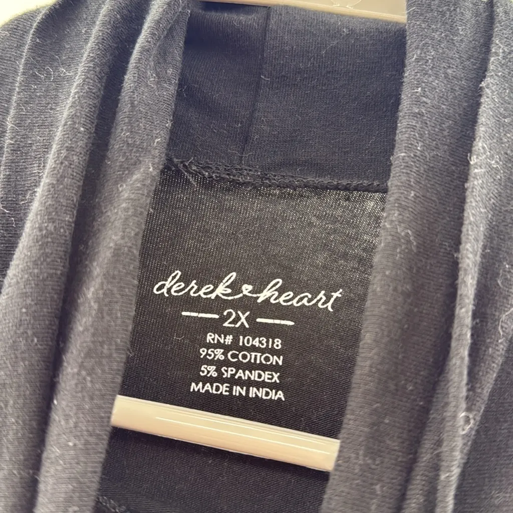 Derek Heart Black Turtleneck Long Sleeve Top Women’s‎ Size 2X Casual Basic - Image 3