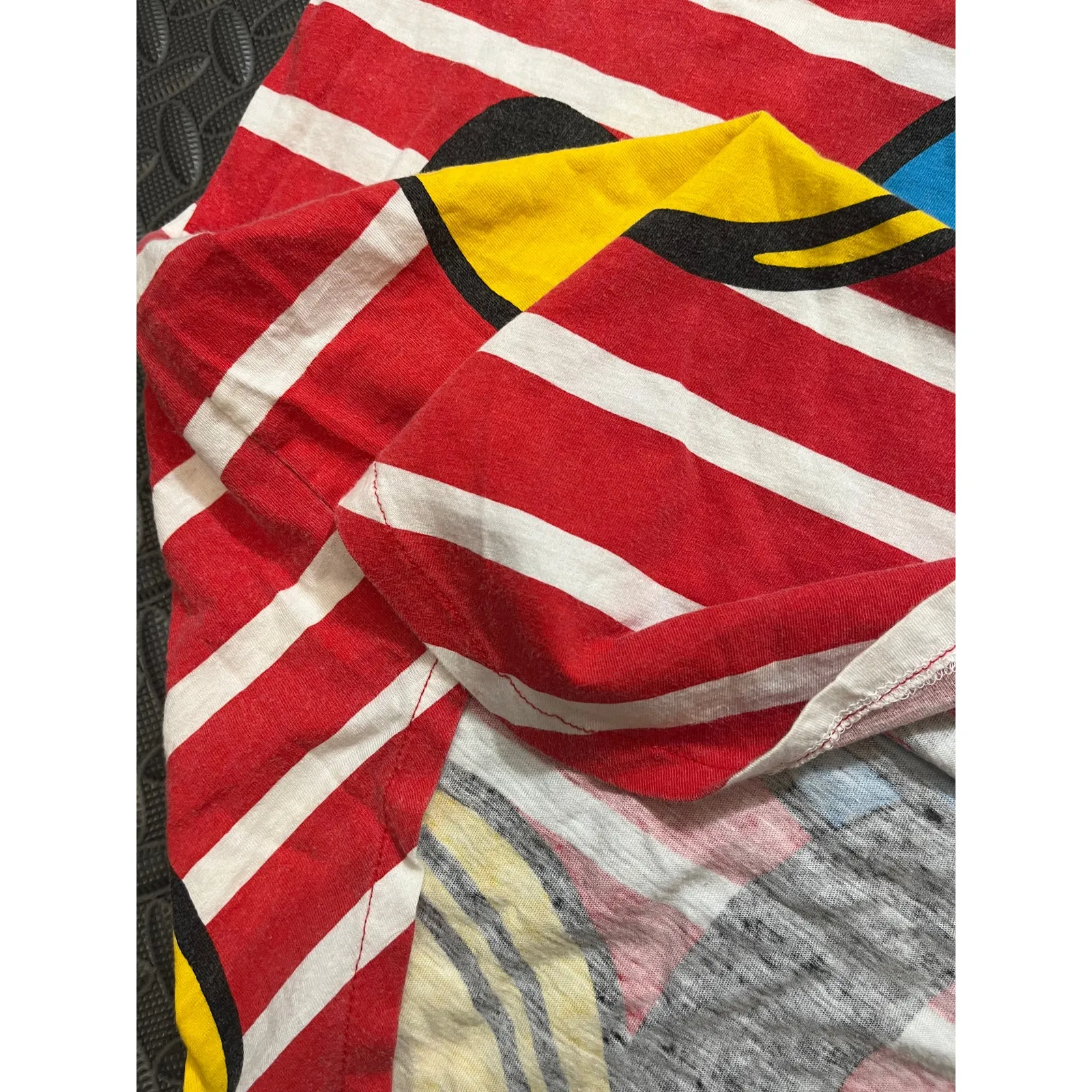 RARE Vintage Mickey‎ Mouse Disney Single Stitch Nigh Gown Shirt AOP OS Red Size L - Image 6