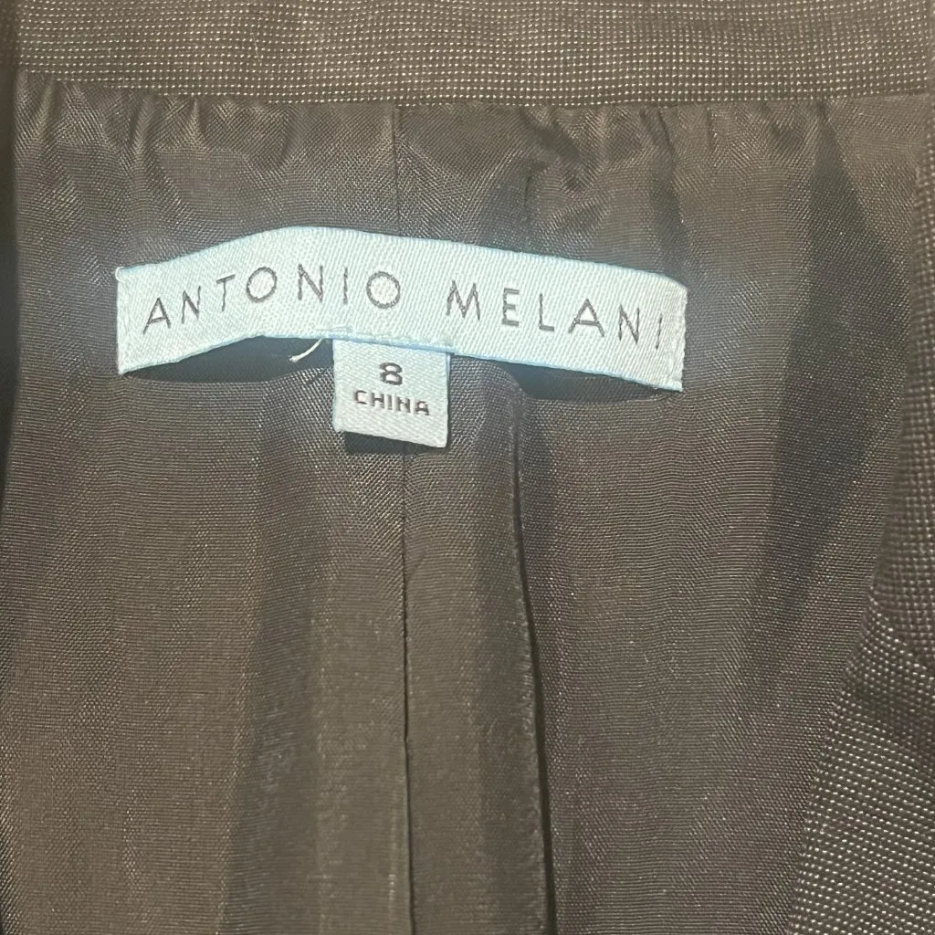 Antonio Melani Charcoal Gray ¾ Sleeve Tailored Women's Blazer - Image 7