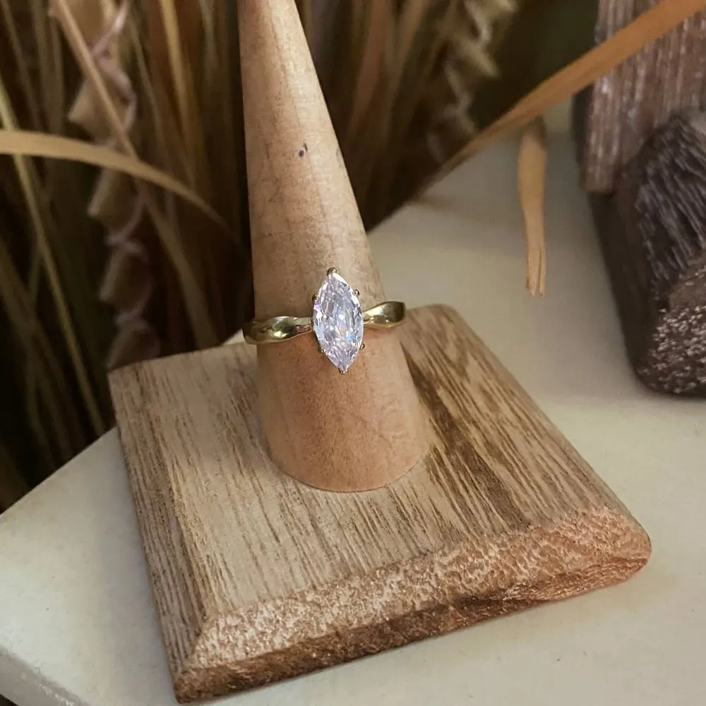 IP Gold Stainless Steel AAA Grade CZ Ring With Ion Plating - Image 3