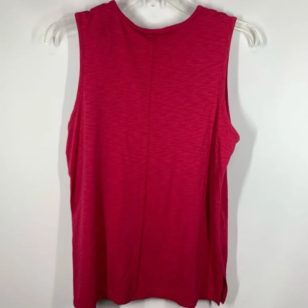 Sigrid Olsen Women's Side Vent Pullover Tank Top Red pink Size Medium - Image 8