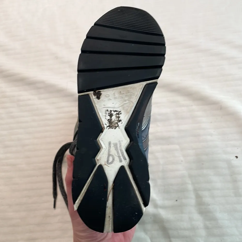 Voile Blanche leather nylon‎ textile sneakers black silver Size 37 US 7 - Image 5