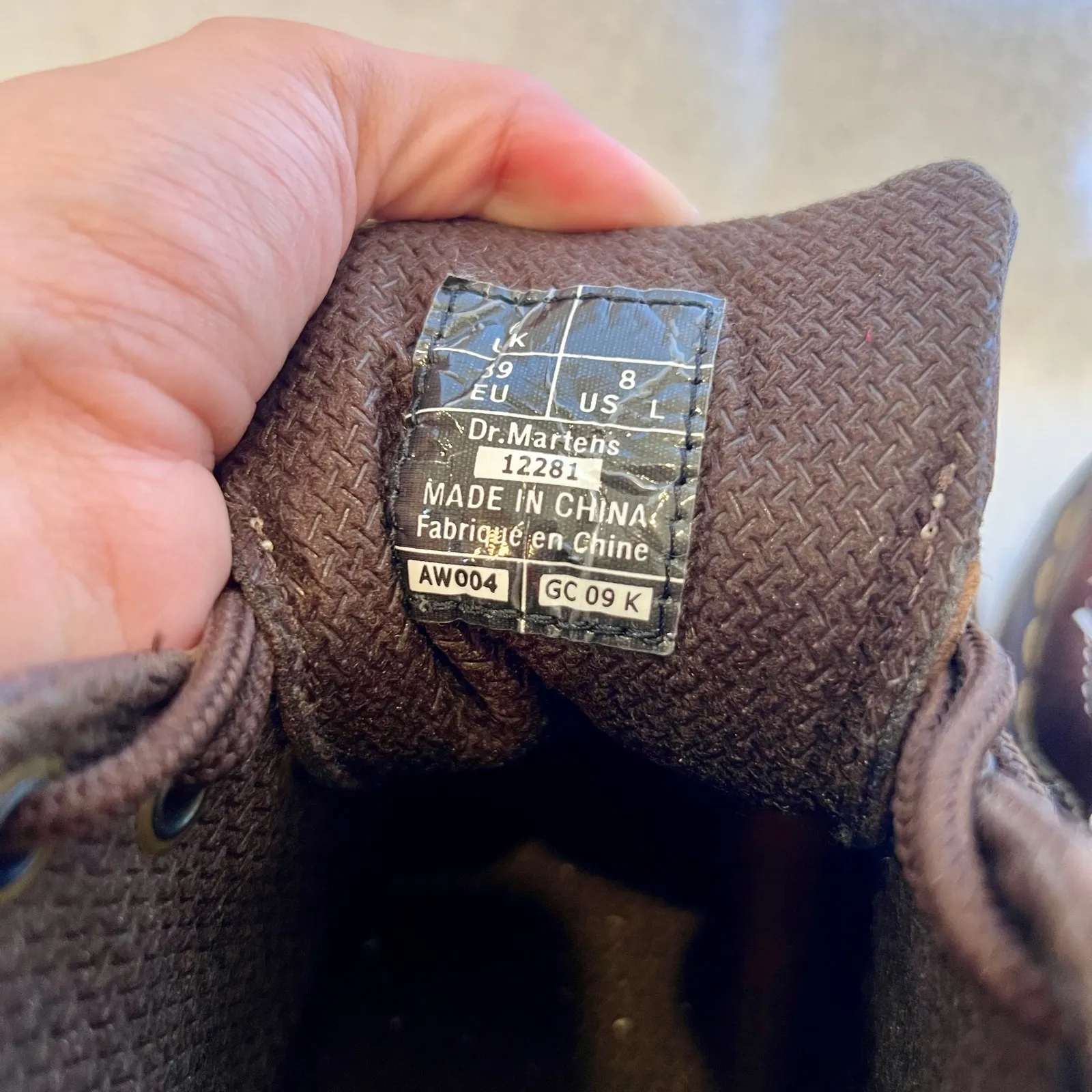 Vtg Dr. Martens Doc Daisy Chunky Platform Ankle Boot 12281 Brown Womens 8 Y2K - Image 12