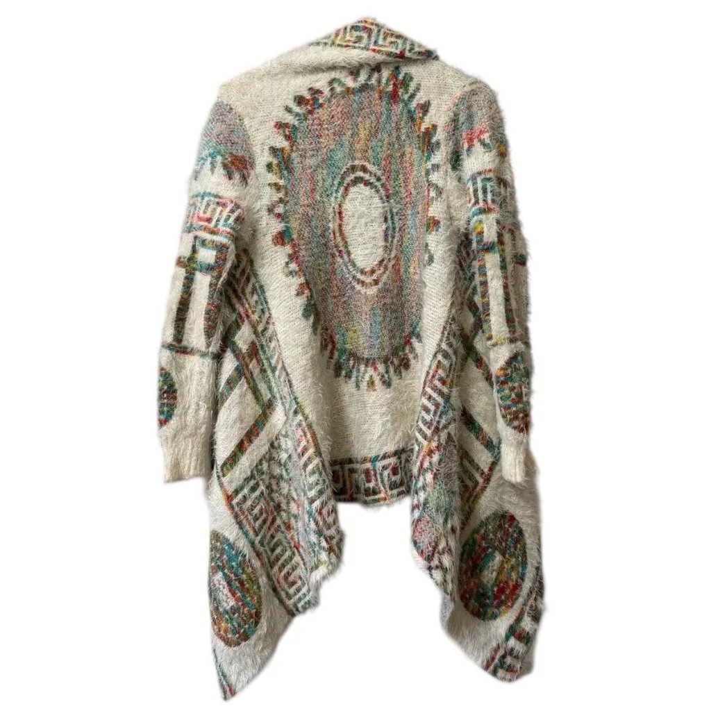 Wishlist Open Front Cardigan Sweater Size S/M Polyester Blend‎ Hippie Boho Soft - Image 2