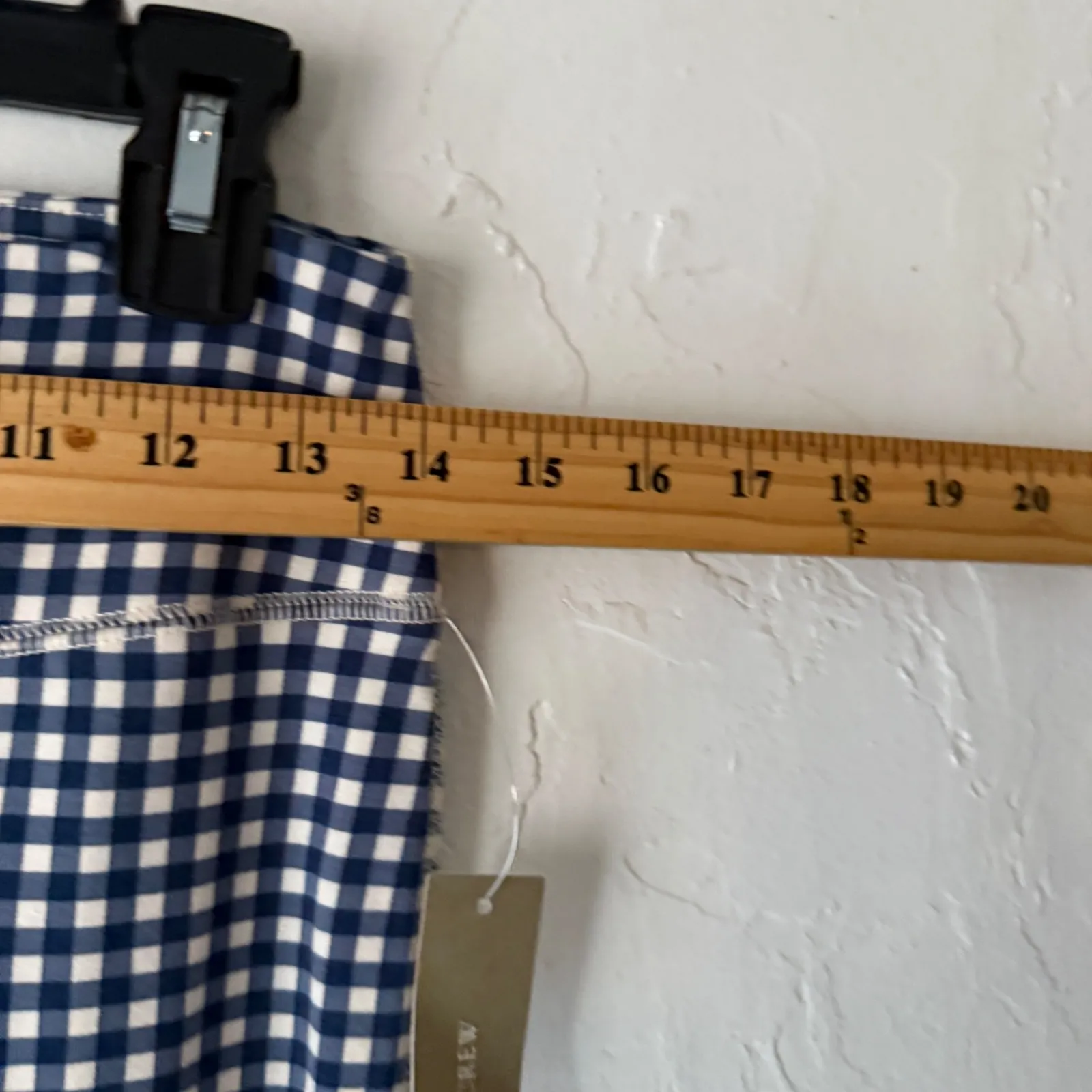 NWT J Crew Weekend High Rise 7/8 Legging Navy White Gingham Check Size M Blue Size M - Image 8