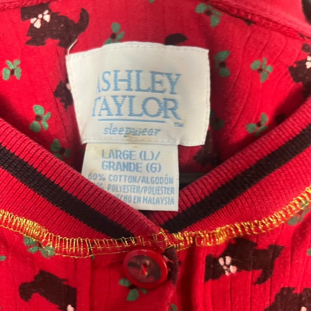 Vintage 90s Ashley Taylor red and black schnauzer onesie size large - Image 2