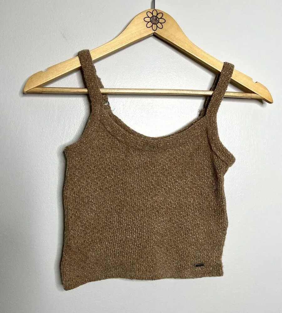 Hollister Beige Sweater Crop Tank Top - Image 4
