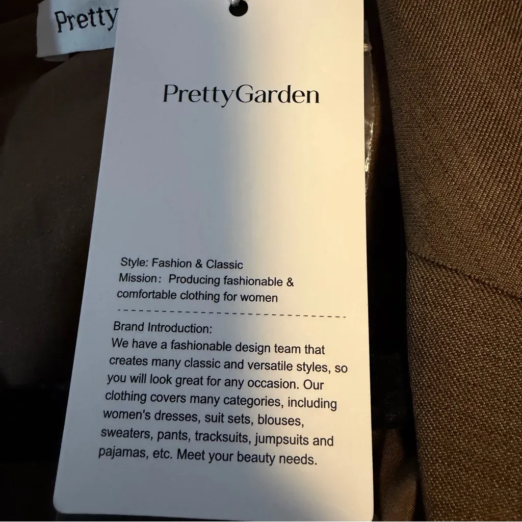 Pretty Garden Chocolate Brown Blazer Women’s M Classic suit Jacket NWT - Image 7