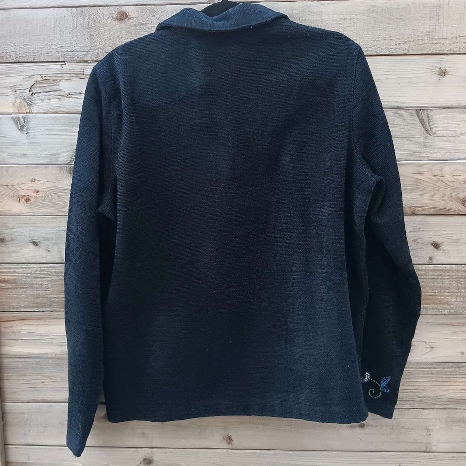 Napa Valley Blue Embroidered Cardigan Jacket Size M Size M - Image 3