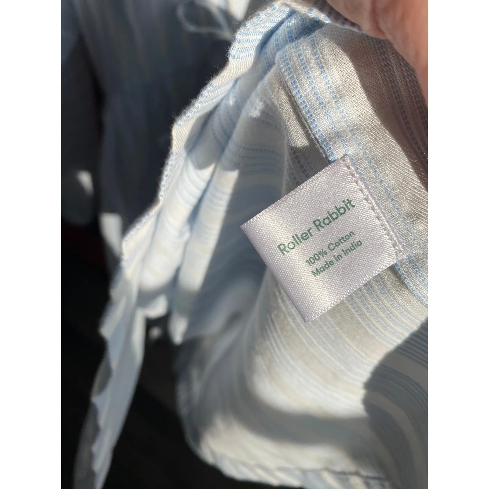 Roller Rabbit Striped Open Blue Tunic Mini Dress Medium Preppy Scandigirl Beach - Image 4