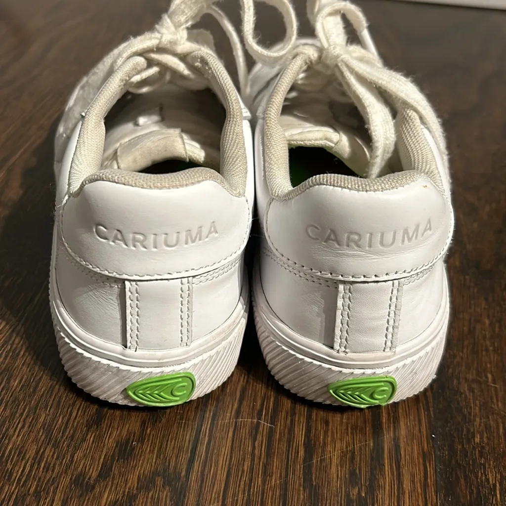 Cariuma Salvas White Premium‎ Leather Sneaker Size 7 - Image 3