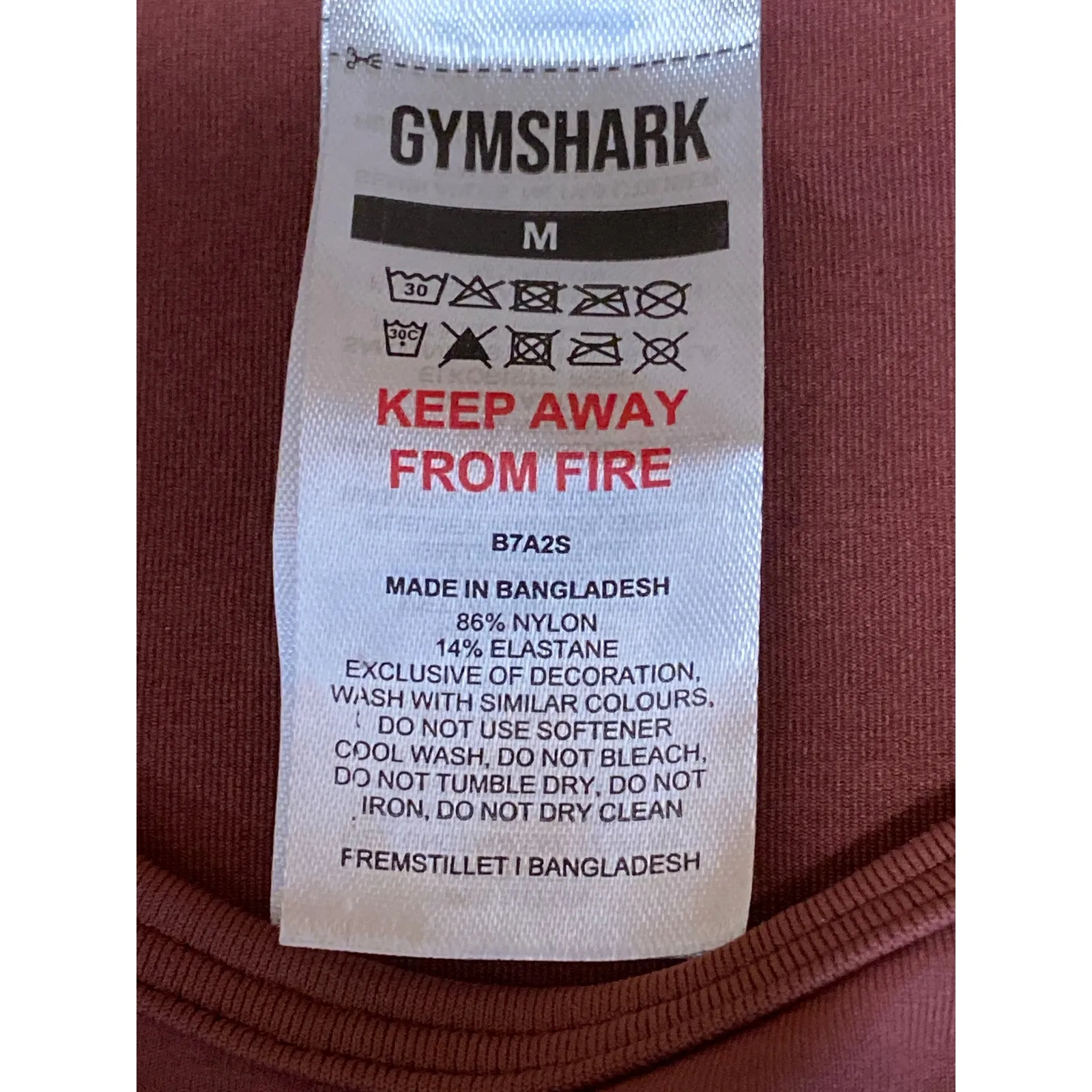 Gymshark Brown Long Sleeve Crew Neck Logo Yoga Workout Athletic Crop Top Size M - Image 3