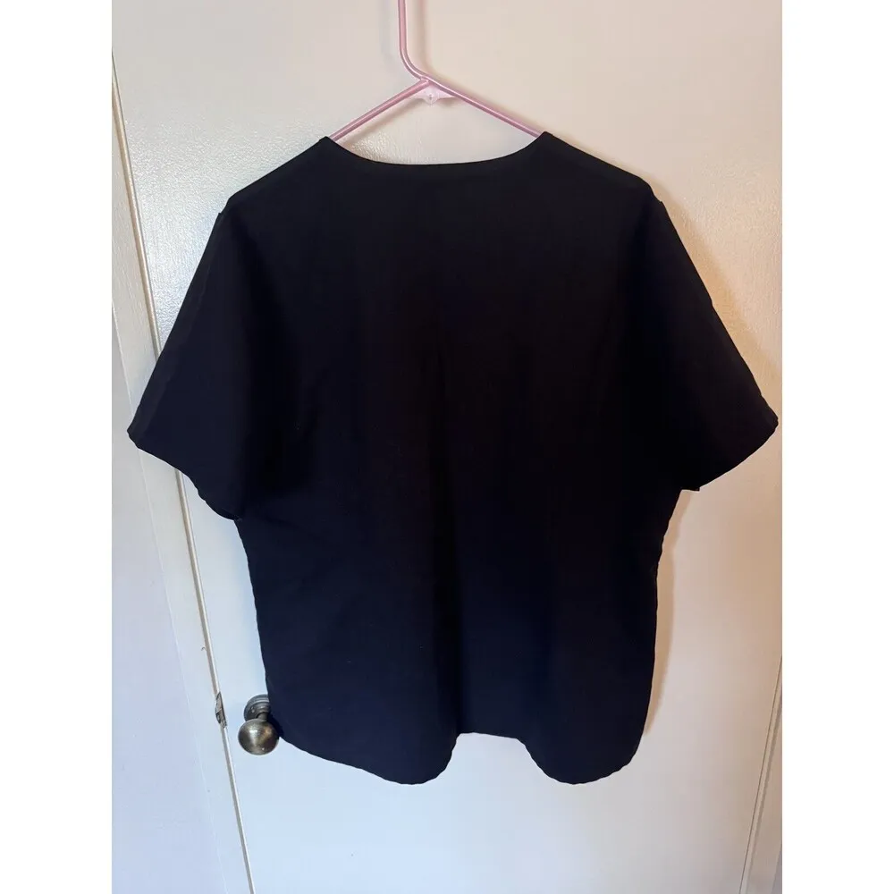 FIGS Technical Collection Women’s Scrub Top Black Size XXL Medical Nurse Doctor - Image 2