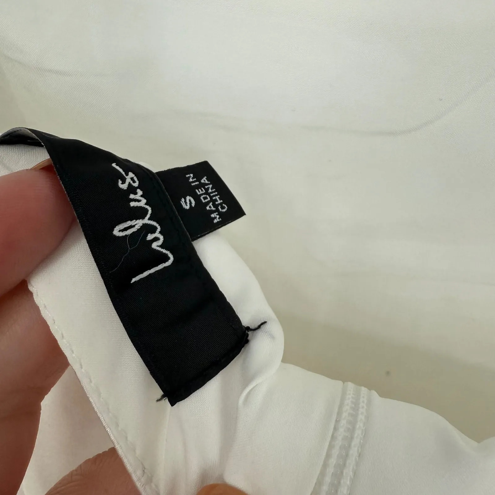 Lulus Precious Enchantment White Satin Floral Puff Sleeve Mini Dress Size S - Image 9