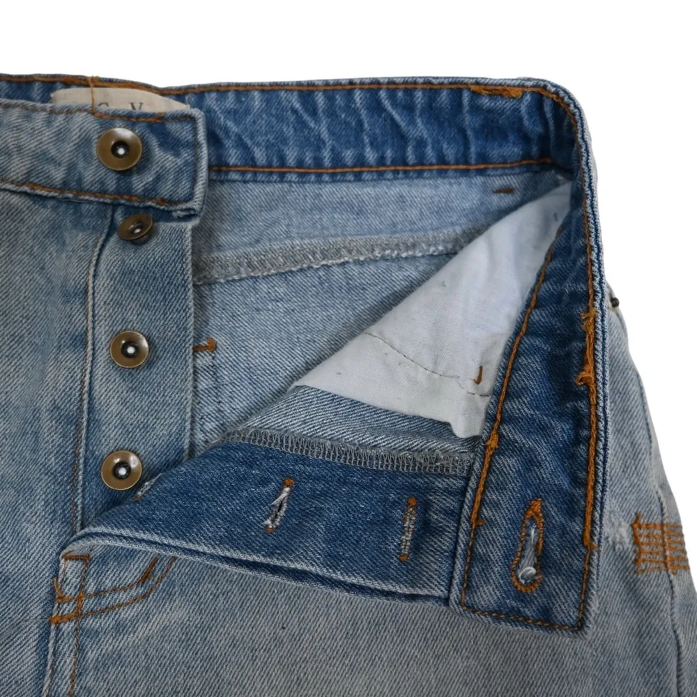 Chelsea & Violet Womens 27 Distressed Button Fly Jean Shorts - Image 7