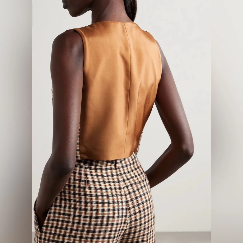 AREA Crystal embellished Checked Wool Cotton - Image 2