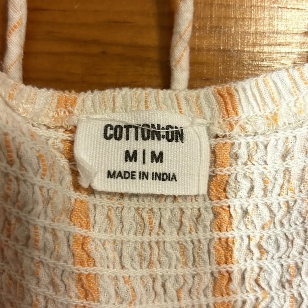 Cotton On Poppy Puff Sleeves Baby Doll Mini Dress W/Back tie Size Med-EUC - Image 5