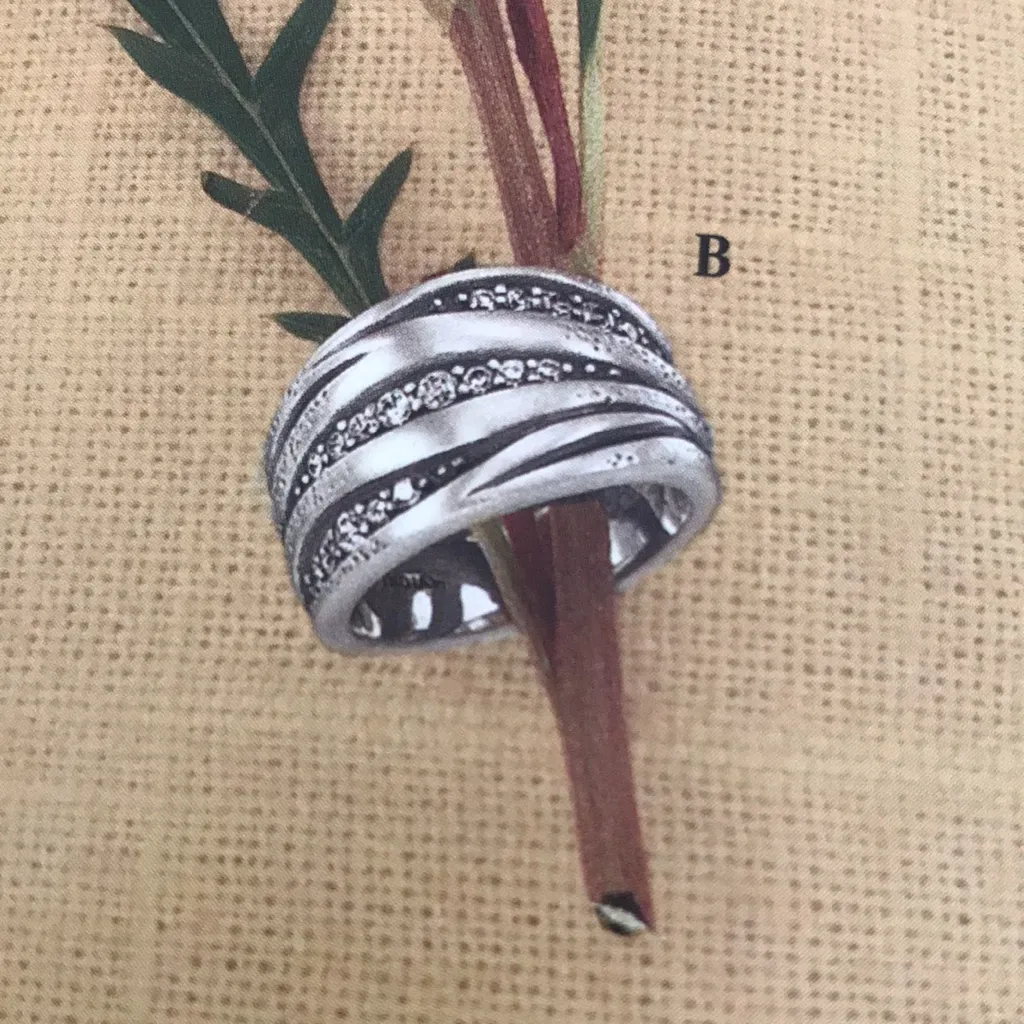 Silpada Sterling Silver Organically Ring zirconia - Image 7