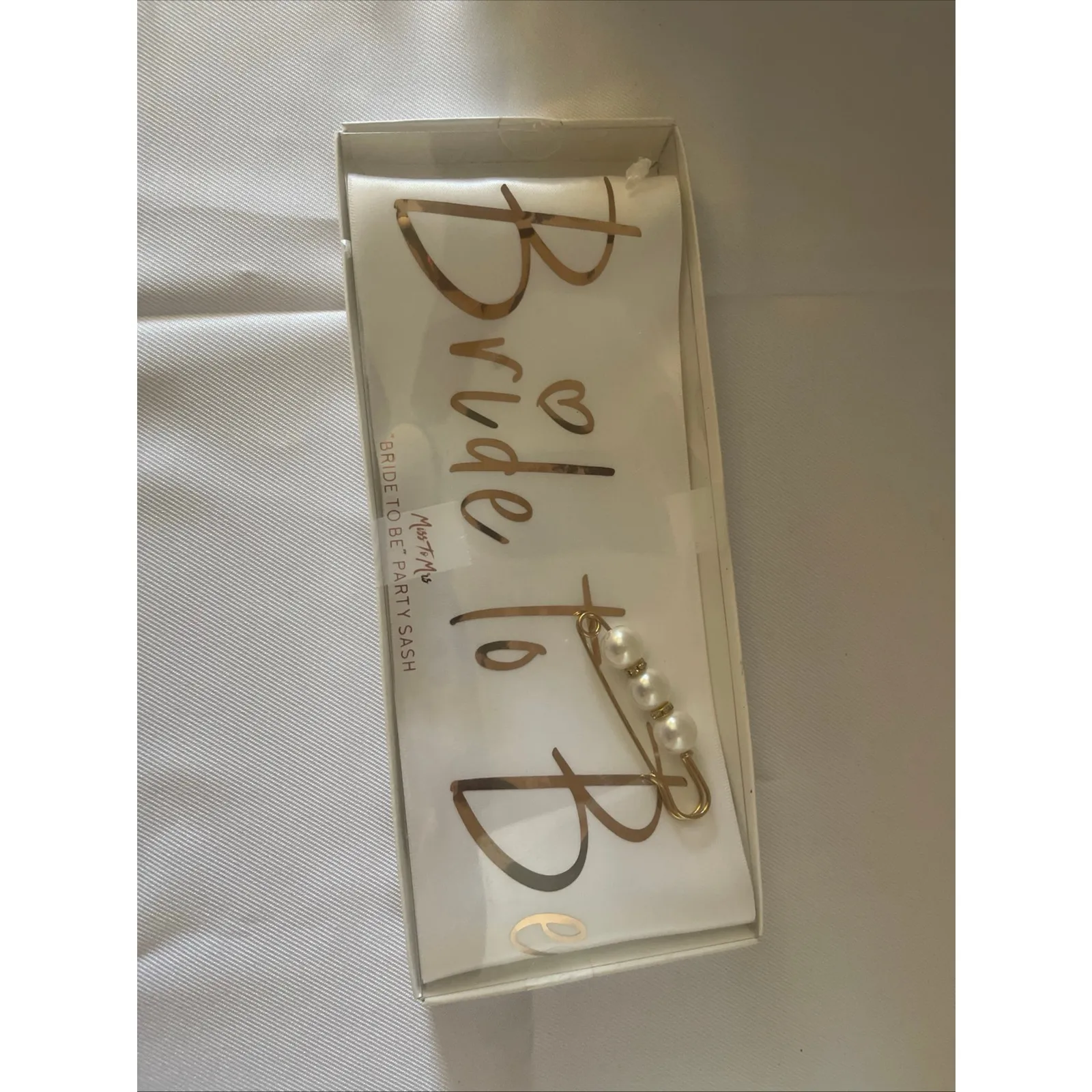 Miss To Mrs. Bride to Be‎ Party Sash with Gold Clasp - Image 6
