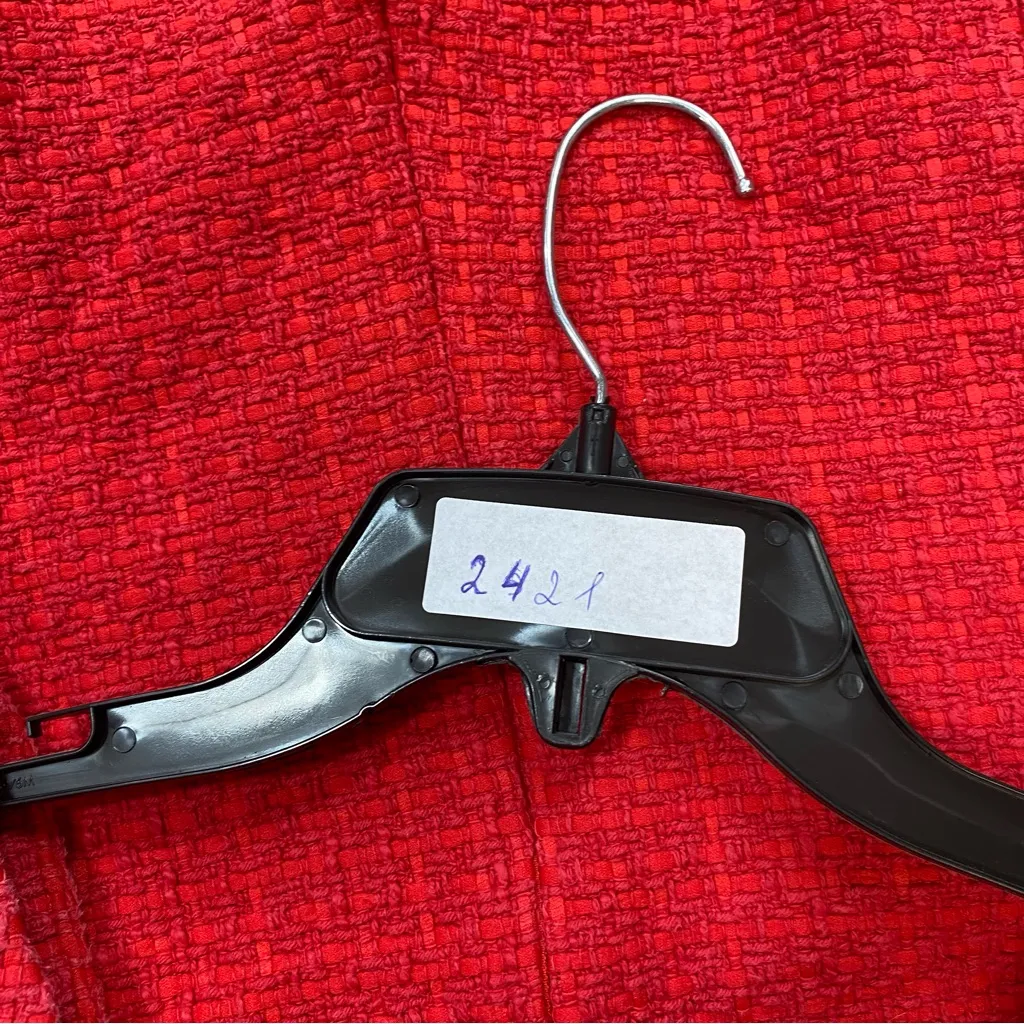 Maje Red Tweed Mini Dress Size 38 - Image 6