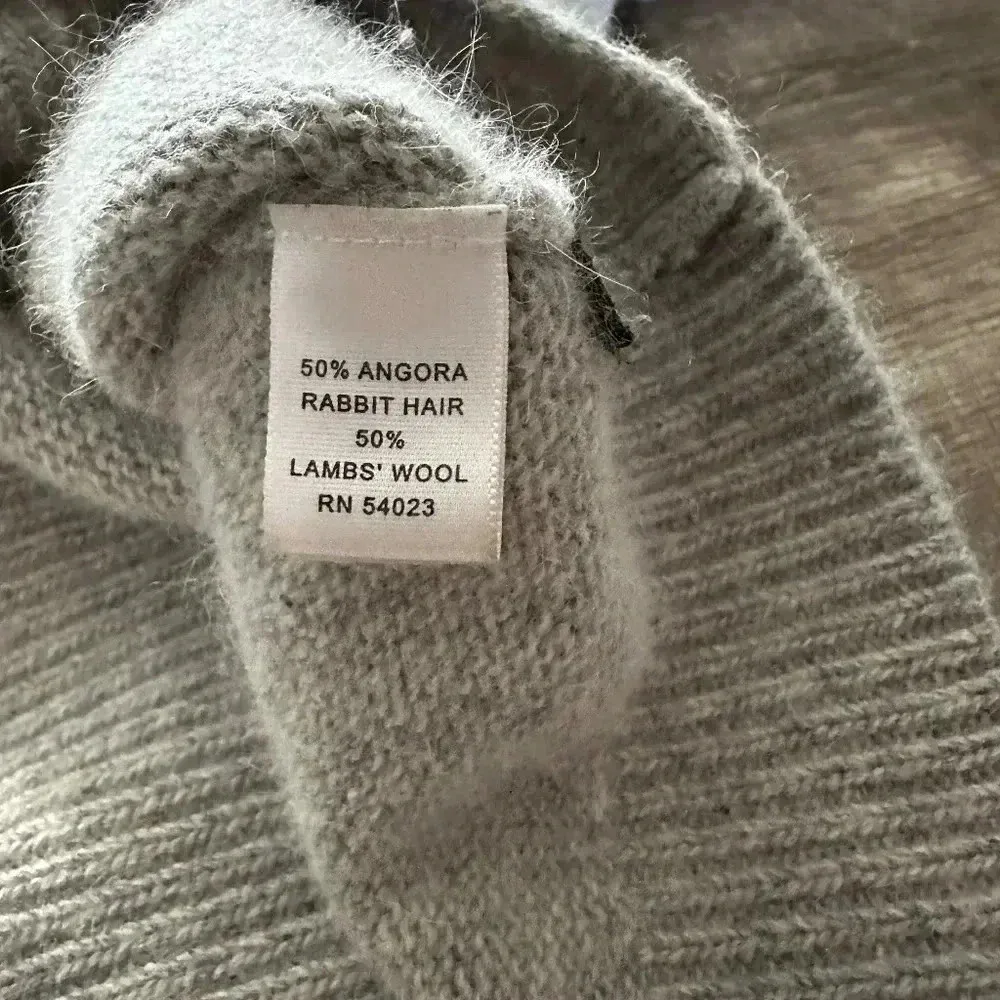 Banana Republic Angora Gray Shawl Collar Women's Cardigan Size Extra Small - Image 6