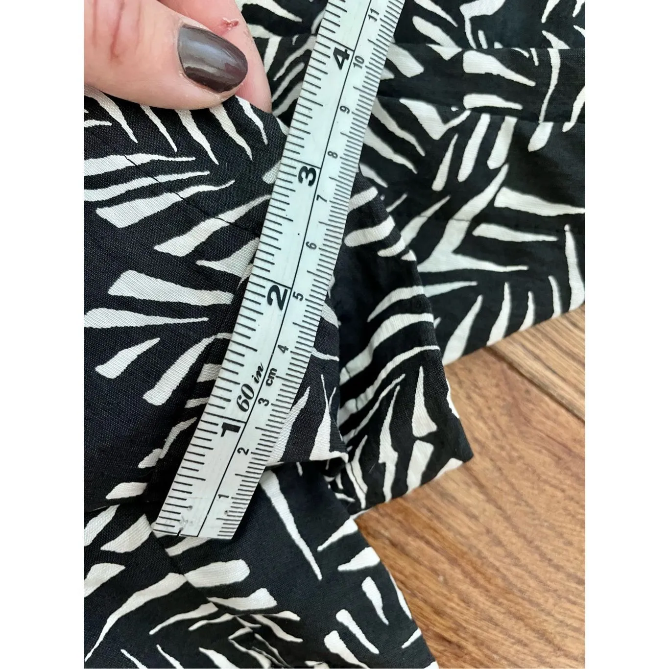 Loft tropical palm leaf black and white romper 2 - Image 13