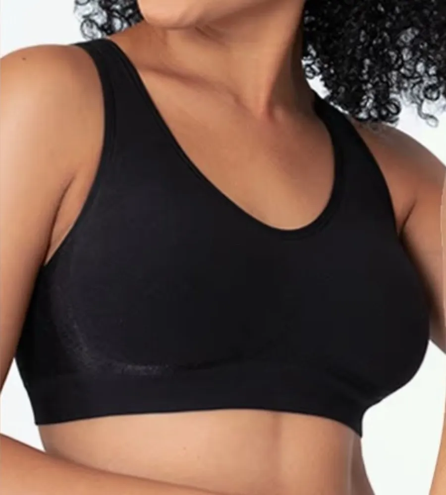 NWT Shapermint Truekind Daily Comfort Wirefree Shaper Bra Black Pad Size M - Image 1