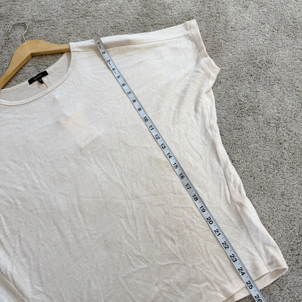 NWT Quince Women’s Brushed Short Sleeve Lounge Tee in Heather Oatmeal M - Image 13