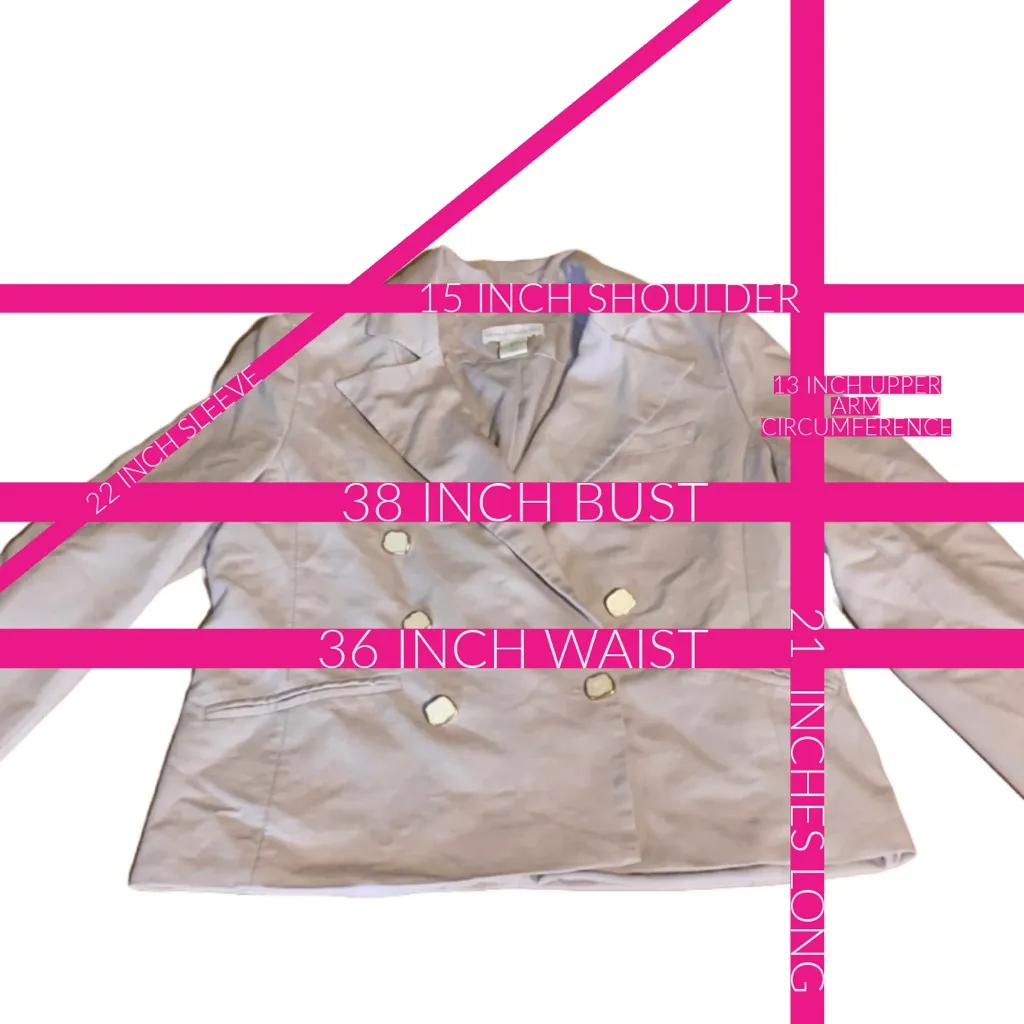 HOUSE OF HARLOW 1960 MISTY LILAC DOUBLE BREASTED BLAZER (S) - Image 14