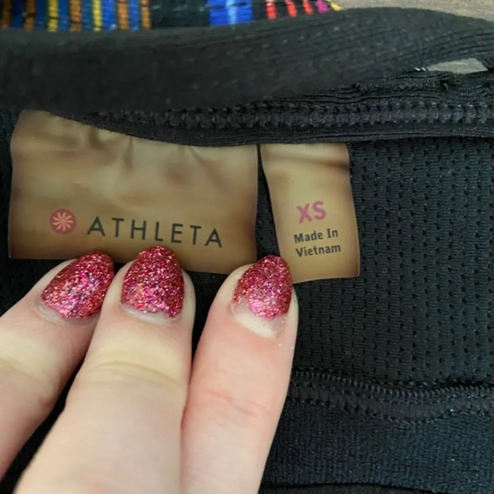 Athleta  Multicolor Striped Fully Focused Sports Bra - Image 5