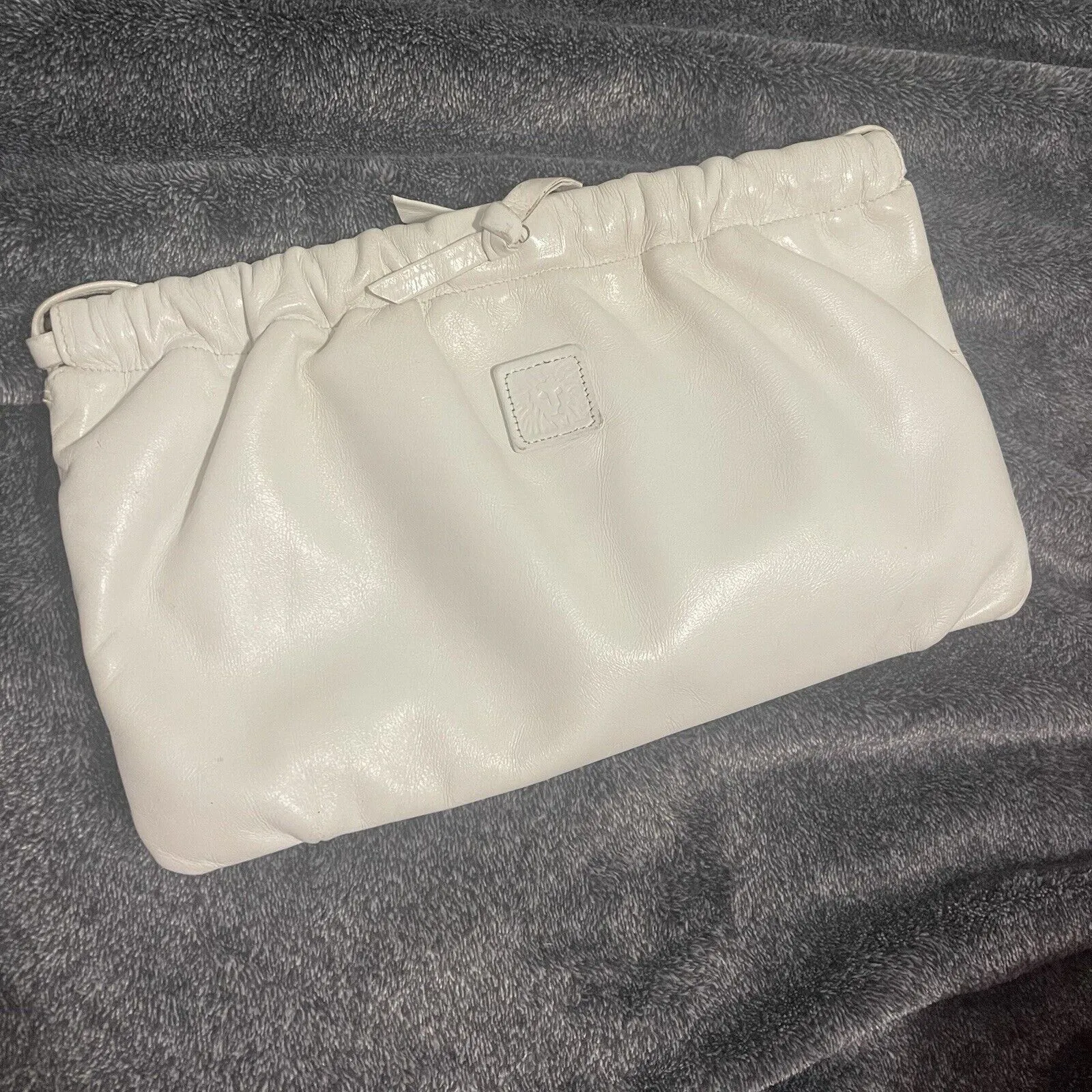 Vintage Anne Klein for Calderon 70s White Leather Shoulder Crossbody Purse - Image 12