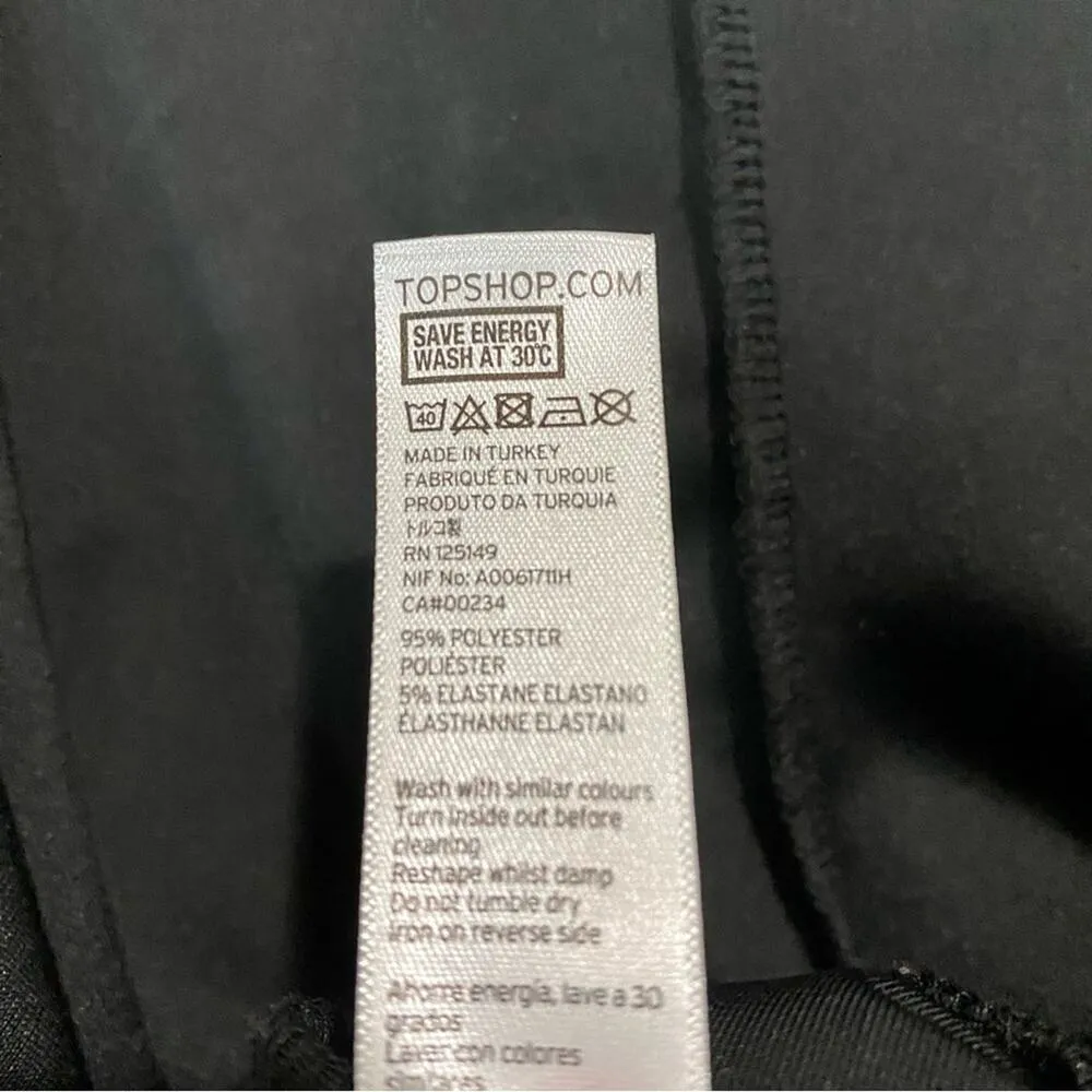 Topshop Women’s Sleeveless Faux Wrap Velvet Jumpsuit Black Size 6 EUC - Image 5